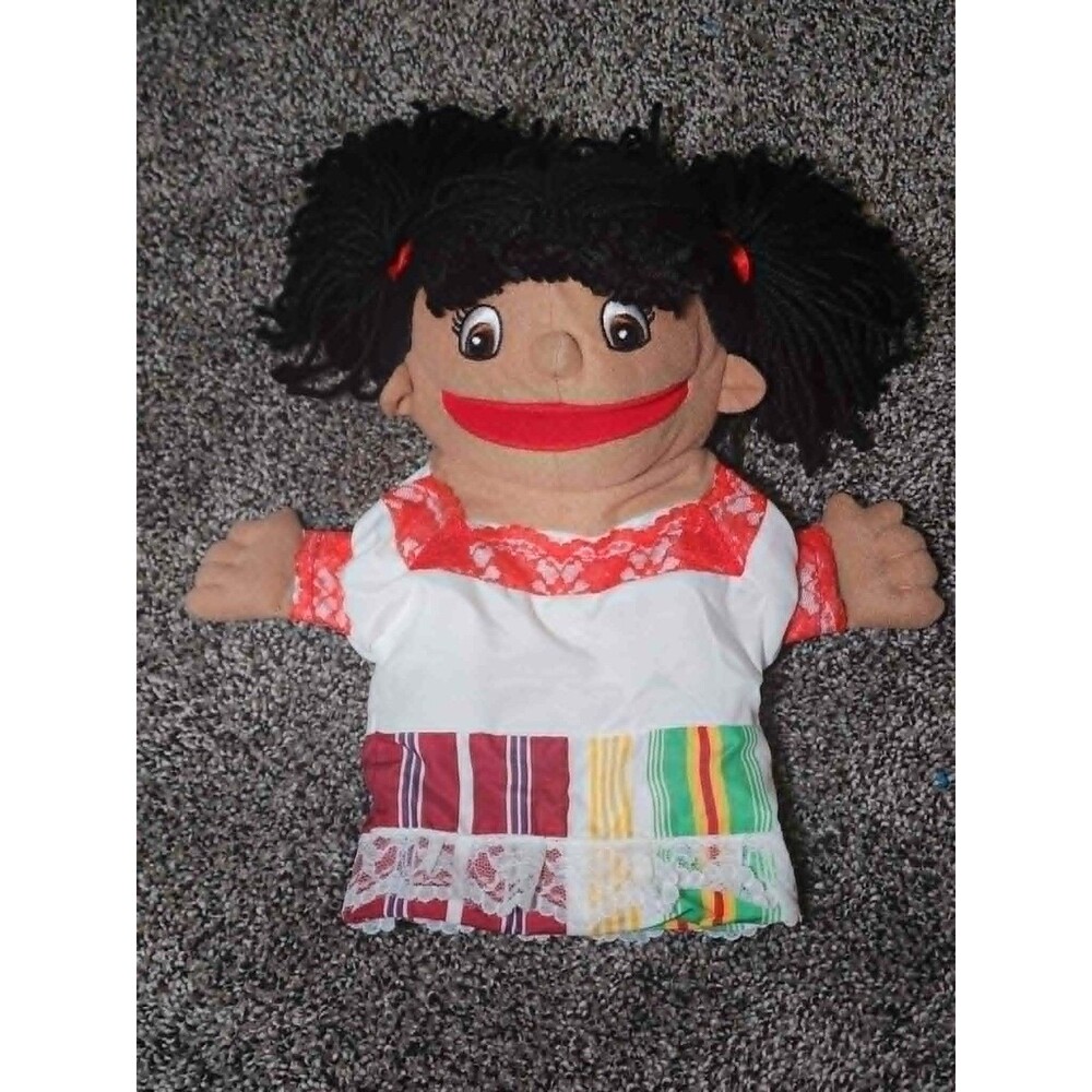 Lakeshore Let’s Talk! Mexican Girl Hand Puppet Plush Educational Toy